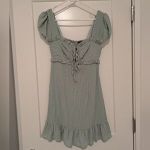 Lulu's Sage Green Ruffled Dress